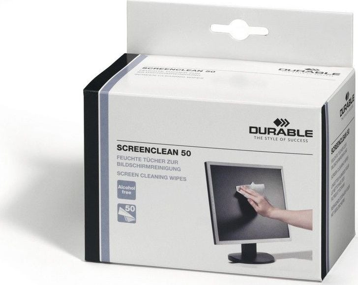 Durable Chusteczki nawilżane do czyszczenia ekranów 50 szt. (5787-02)