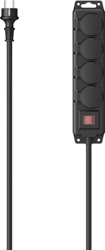 Listwa zasilająca Hama 4 gniazda 4 m czarna (002230640000)