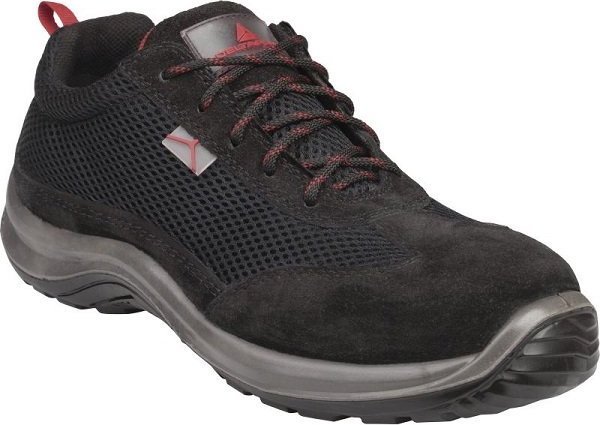 Delta Plus ASTI S1P SRC - półbut z dwoiny skórzanej welur i mesh z podnoskiem - czarny 44