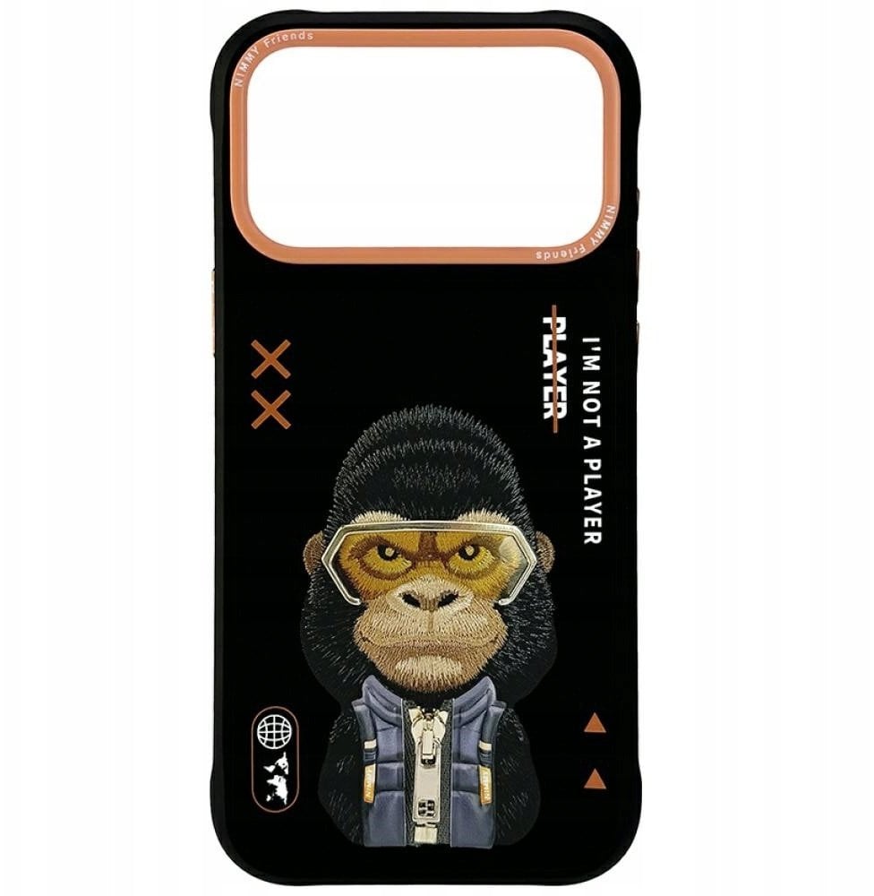 Etui Nimmy Cool&Cute 2.0 Gorilla do iPhone 17 Pro czarny