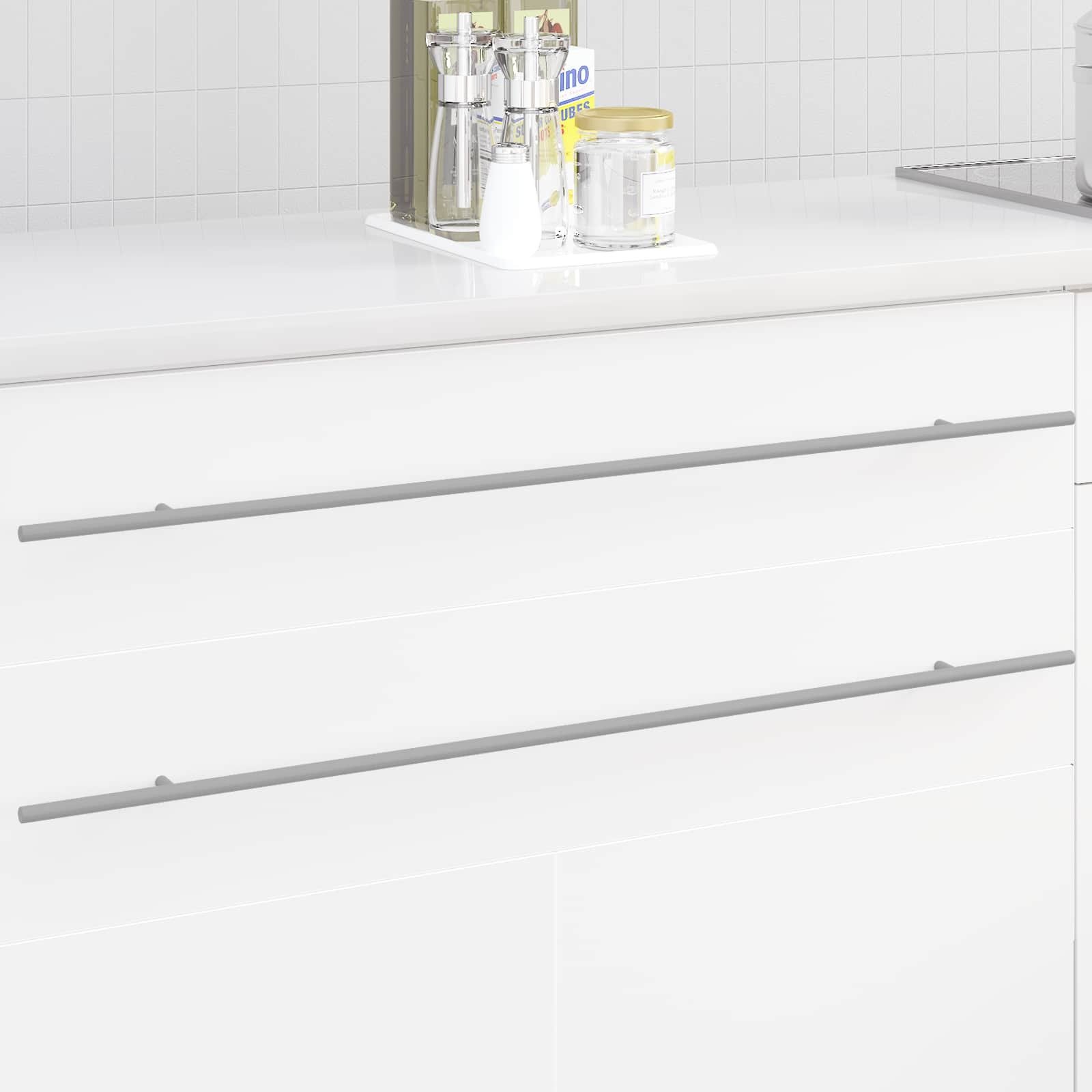 vidaXL Uchwyt do szafki 12 pcs srebrny 0 Stal nierdzewna