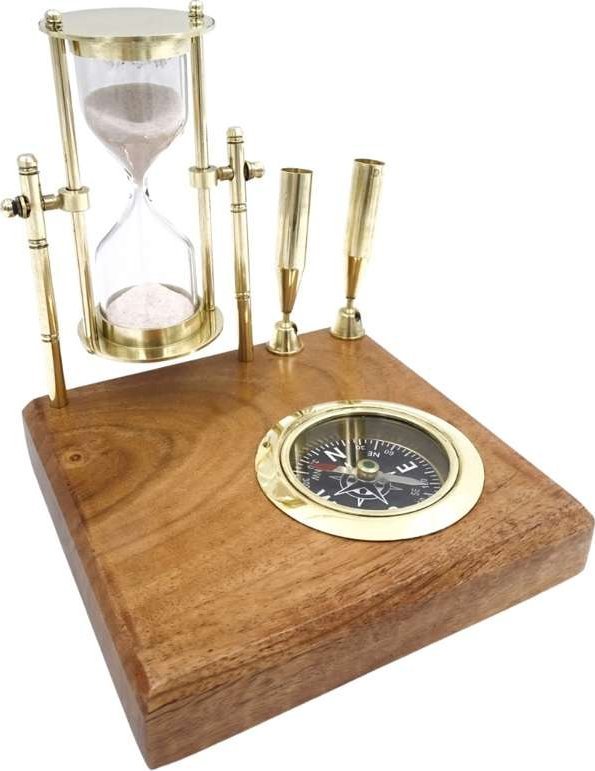 Giftdeco Zestaw Klepsydra Kompas i Uchwyty na długopisy