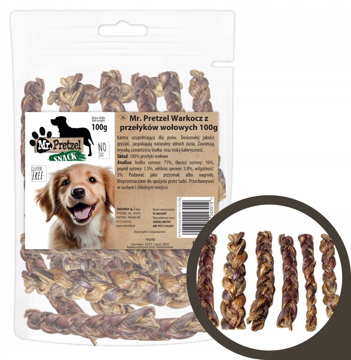 oners Warkocz z przełyków wołowych 100g