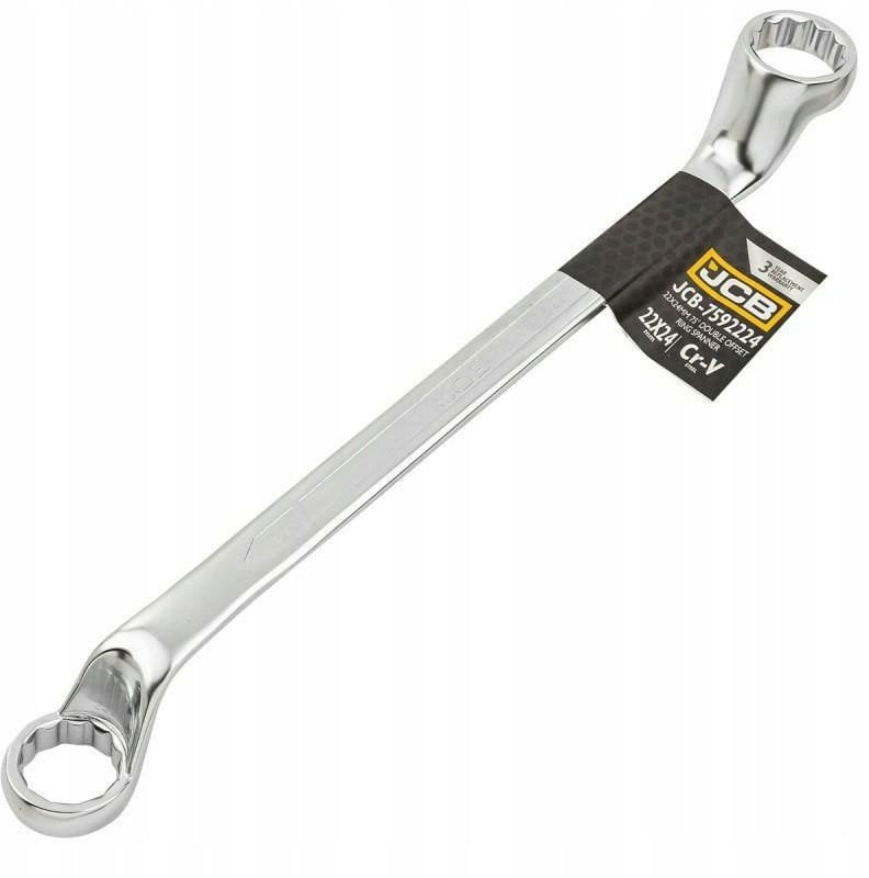 JCB Klucz oczkowy odgięty o 75 stopni 22x24mm