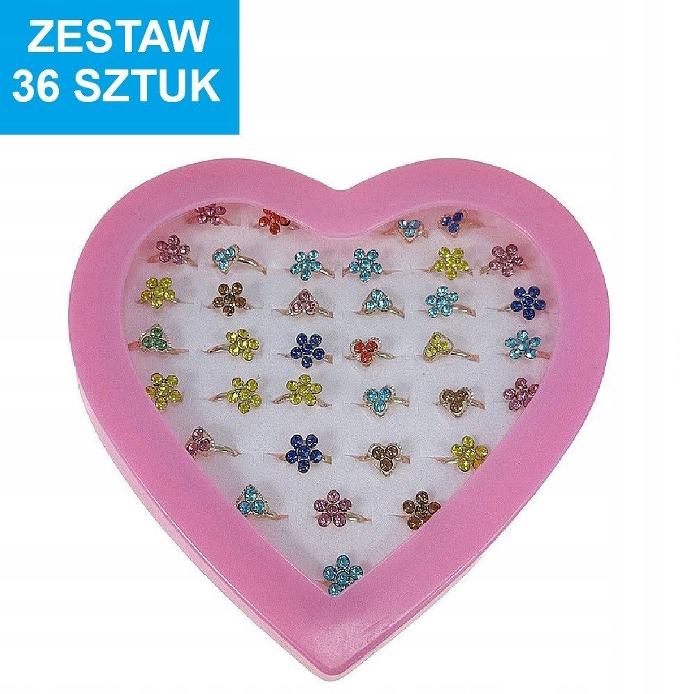 Pierścionek 36szt/box serce 05794