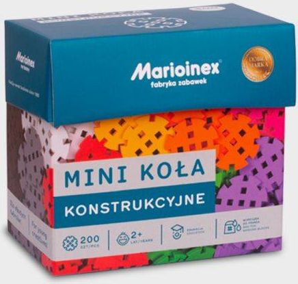 Marioinex Klocki Mini Waffle 200 el Koła Konstrtukcyjne