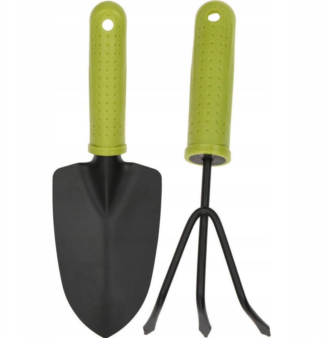 Podstawowe narzędzia ogrodnicze, zestaw, pazurki i łopatka