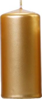 Party Deco Świeca klubowa metaliczna, złota, 12x6 cm, 6 szt. uniwersalny