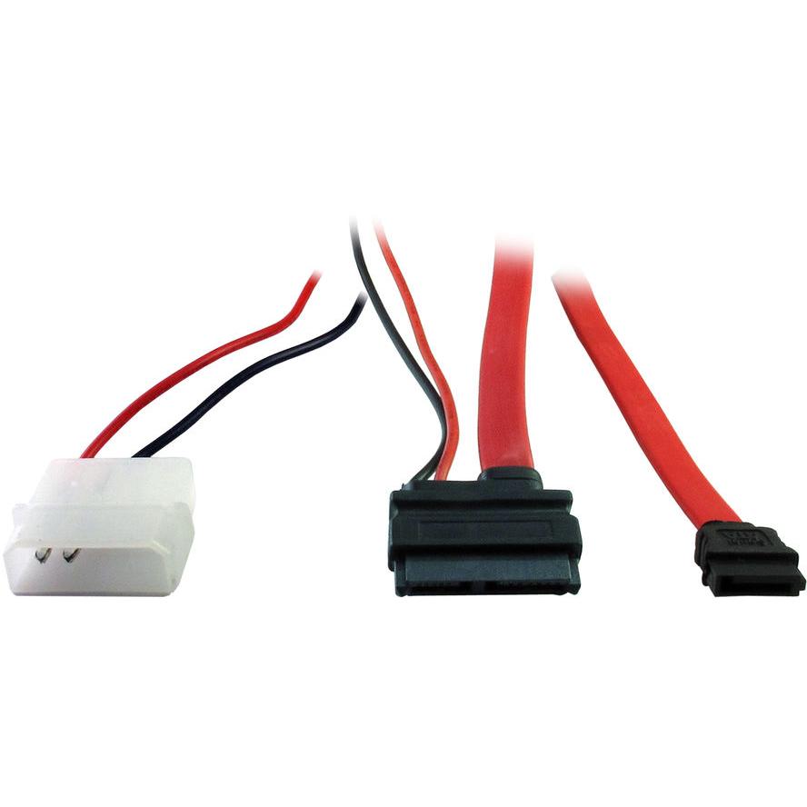 Inter-Tech SATA - SATA Slimline + Molex, 0.3m, Czerwony (88885264)
