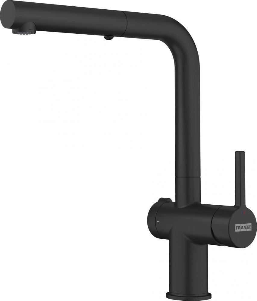 Bateria prysznicowa Franke FRANKE Bateria Active L Twist pull-out spray czarny mat 115.0669.769