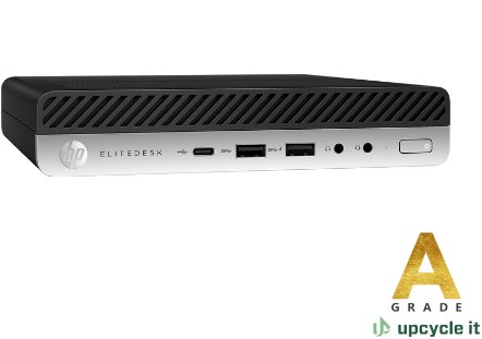 upcycle it HP EliteDesk 800 G4 (Refurbished) A Intel Core i5 i5-8400T 32 GB DDR4-SDRAM 512 GB SSD Windows 11 Pro Mini PC Czarny, Srebrny
