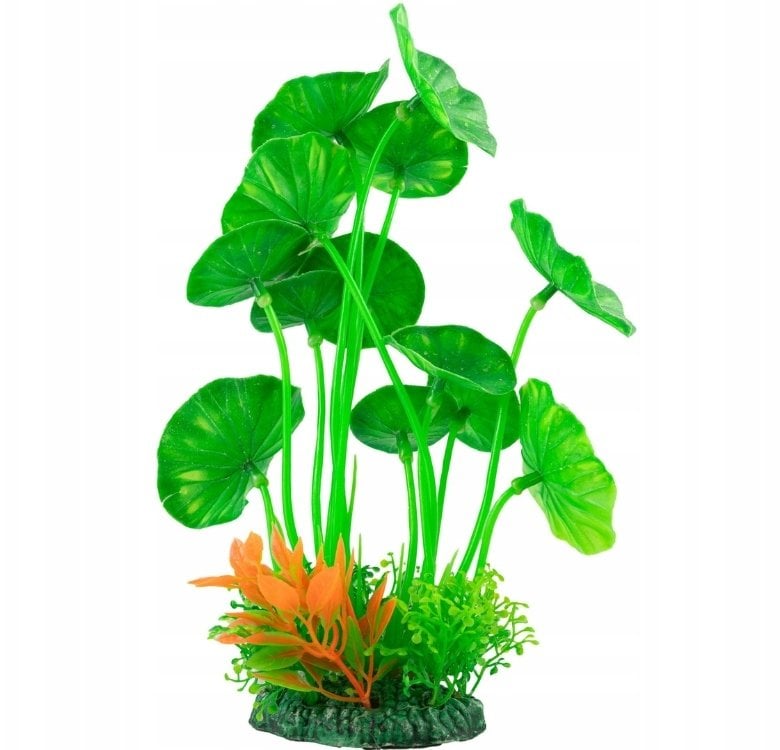 Aqua Natura, roślina, do dekoracji akwarium, zielona, plastikowa, 15-20cm, czerowny akcent