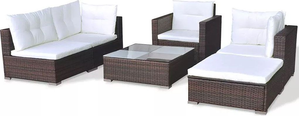 Elior zestaw mebli ogrodowych Myst, brązowy (4178)