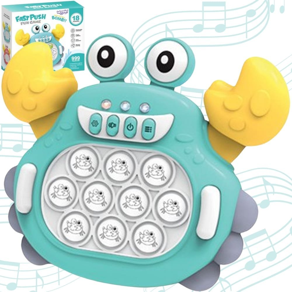 Woopie WOOPIE Gra POP IT Elektroniczna Antystresowa Zręcznościowa Krab Zielony