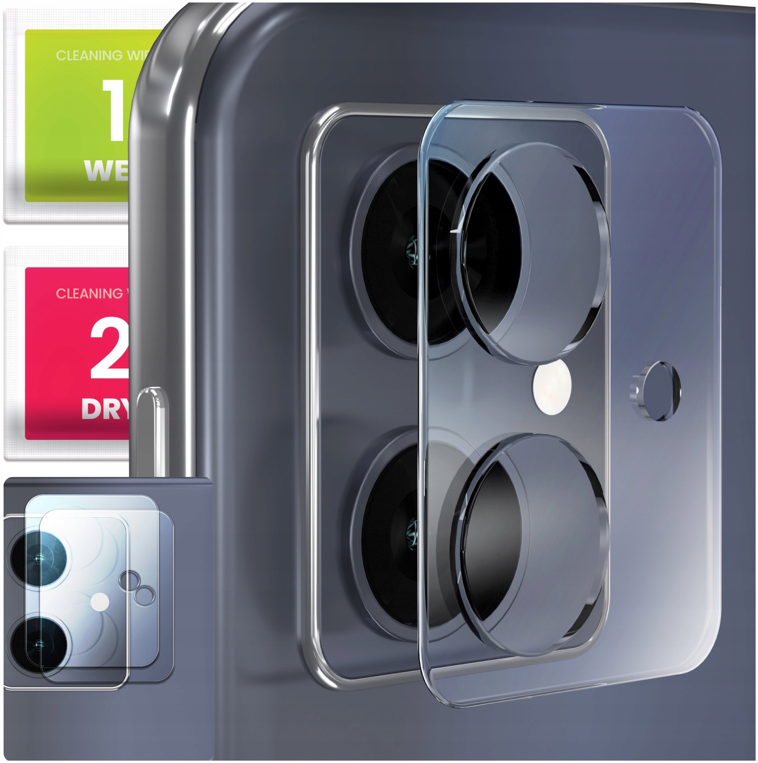 2-PAK Szkło Na Aparat Do Motorola Moto G54 (Hartowane, Na Obiektyw, 9H)