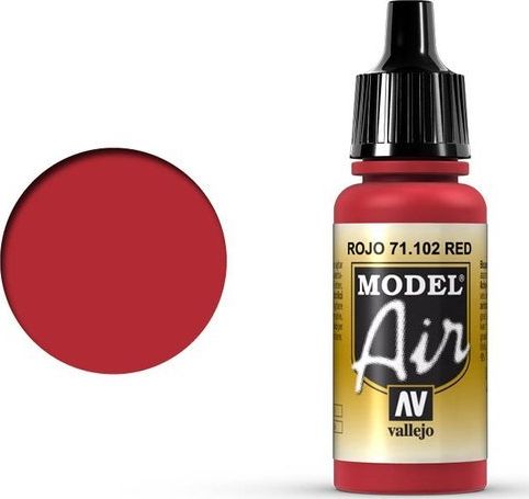 Vallejo Vallejo Model Air Red 71.102 uniwersalny