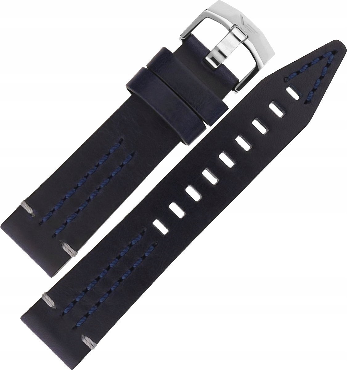 Skórzany pasek do zegarka Vostok Europe Rocket N1 Skóra (A708) niebieski 22mm