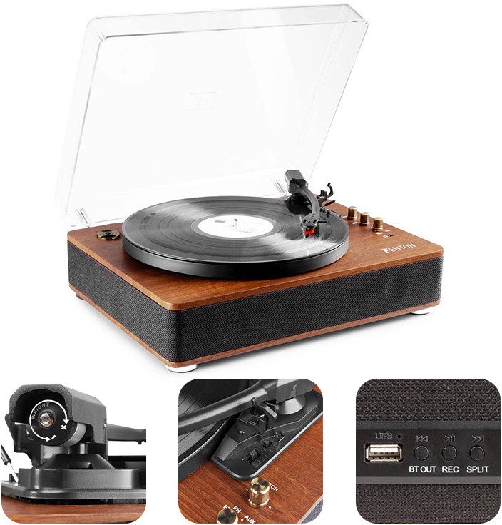 Gramofon Fenton Gramofon RP162D HQ BT ciemne drewno one size