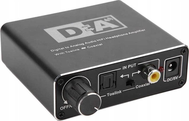 Adapter AV Pawonik KONWERTER WZMACZNIACZ TOSLINK COAXIAL 2X CINCH DAC