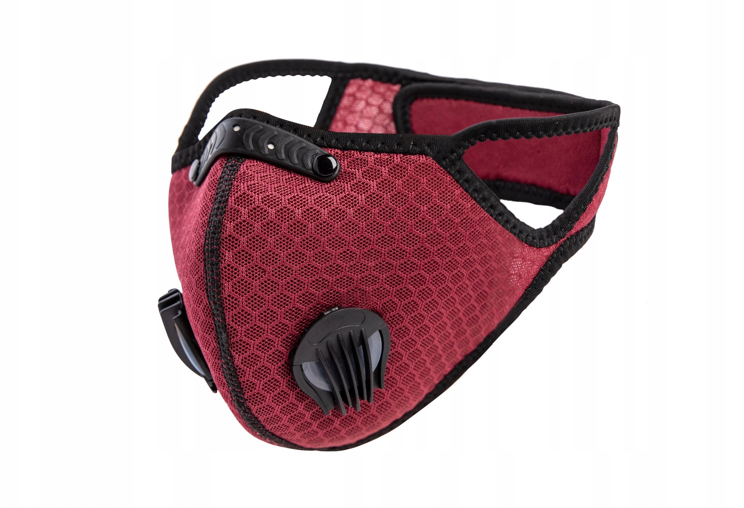 KOMPLET Maska CZERWONA SPORTOWA + 3x FILTR PM 2.5