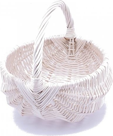 Wnuk Koszyczek Wielkanocny Biały (Baniak/20cm)