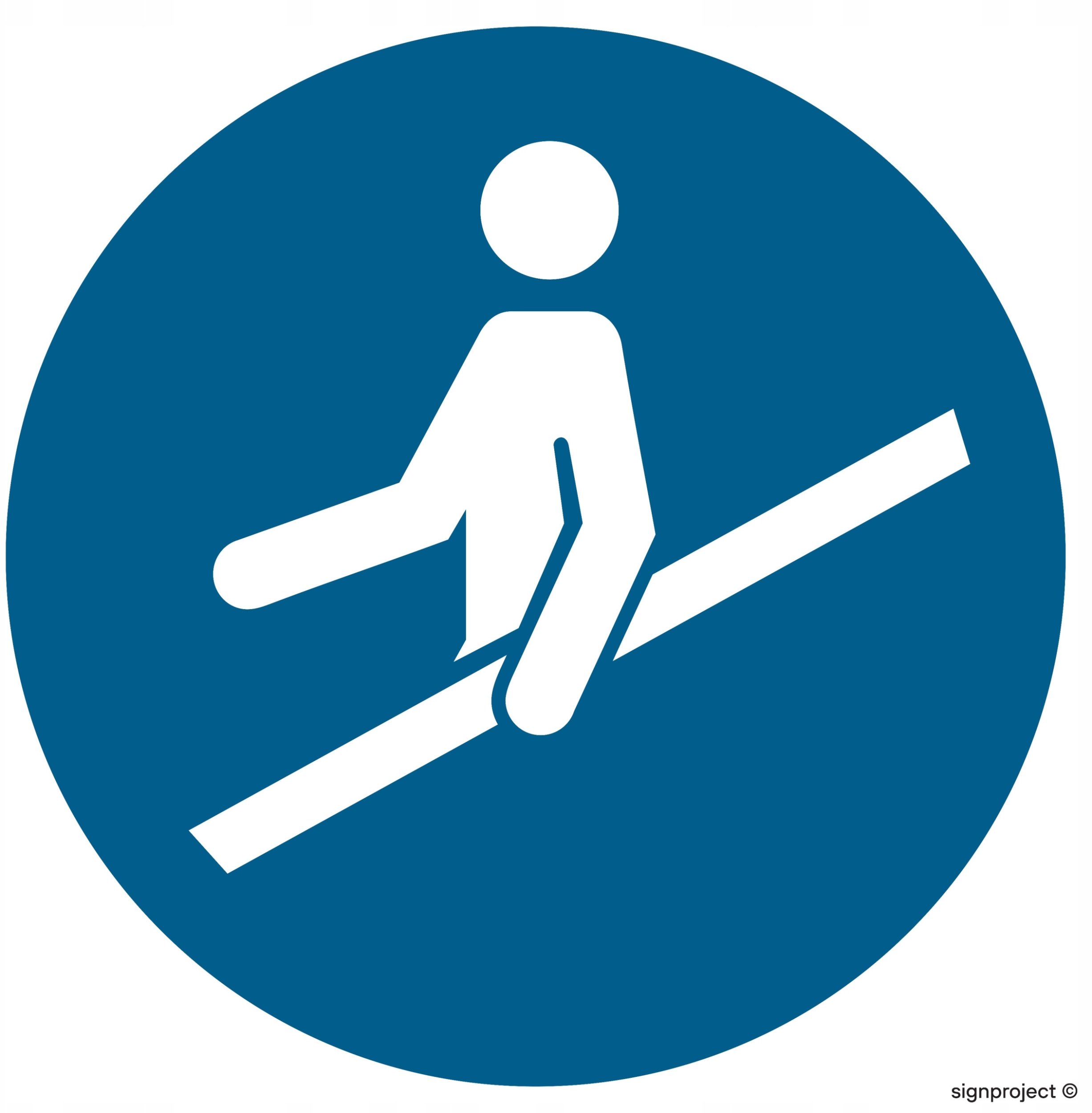 GJ012 - Nakaz używania poręczy 250x250