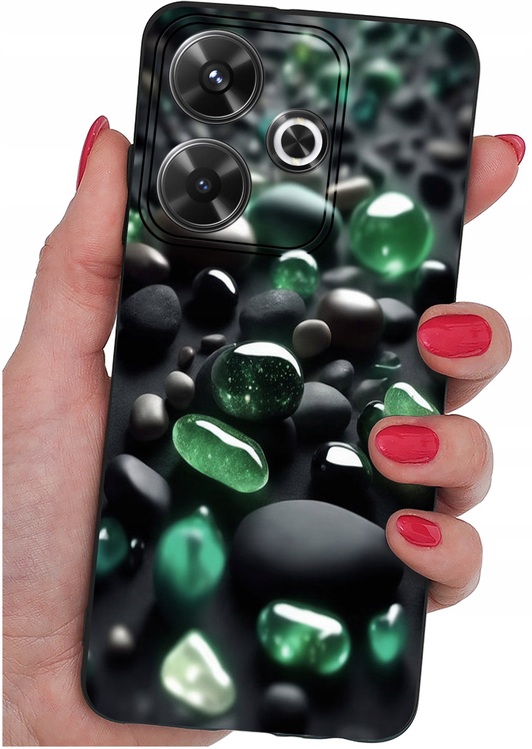 Etui do Xiaomi Redmi 13 4G WZORY |SILIKONOWE MATT CASE + SZKŁO 9H