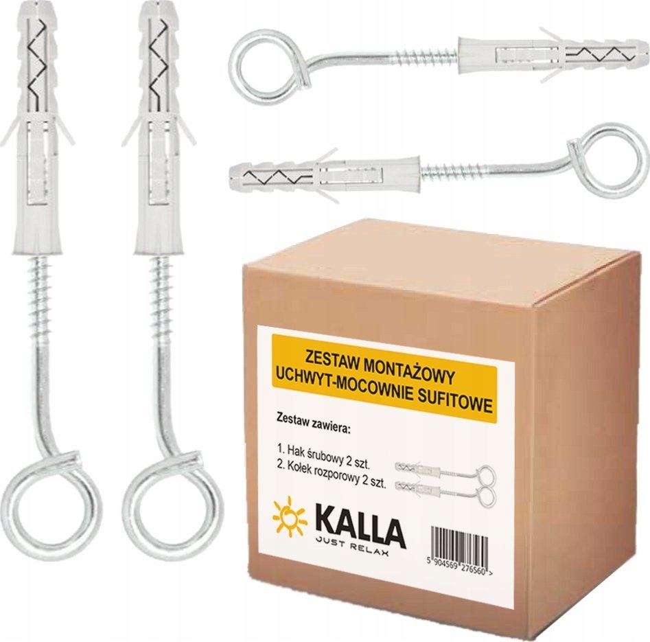 Korbi MOCOWANIE HUŚTAWKI HAMAKA UCHWYT HAKI SUFITOWE x 2