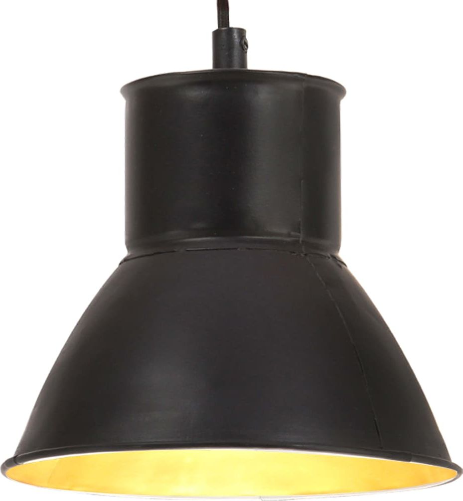 Lampa wisząca vidaXL Lampa wisząca, 25 W, czarna, okrągła, 17 cm, E27