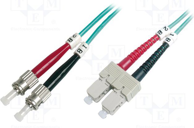 Digitus LWL Patchkabel ST - SC, 1m, Multimode Duplex OM3 (DK-2512-01/3)