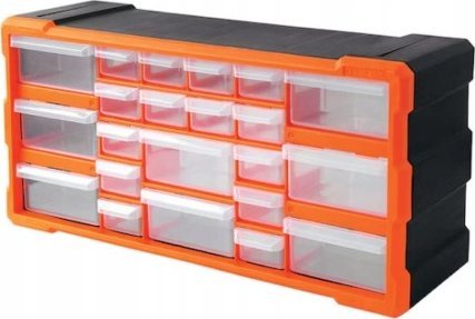 Sila Modułowy organizer warsztatowy 18 szuflad ścienny 25x49 cm