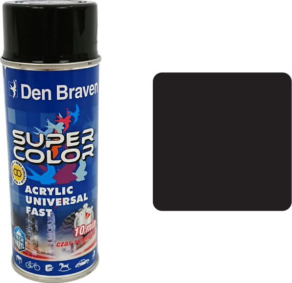 Bostik / Den Braven Farba w sprayu Acrylic Fast czarny połysk (RAL9005)