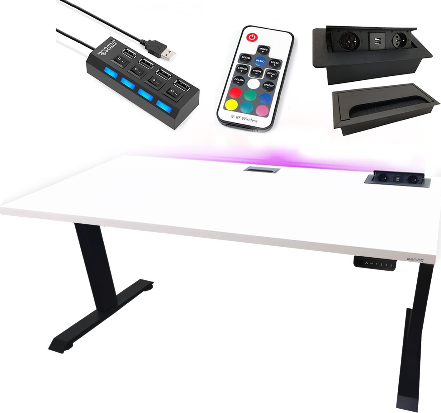 BIURKO ELEKTRYCZNE 120x36 REGULOWANE NOGI LOFTOWE METALOWE PRODUCENT