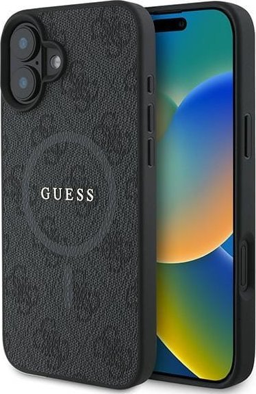 Guess GUHMP16MG4GFRK iPhone 16 Plus 6.7" czarny/black hardcase 4G Ring Classic Logo MagSafe