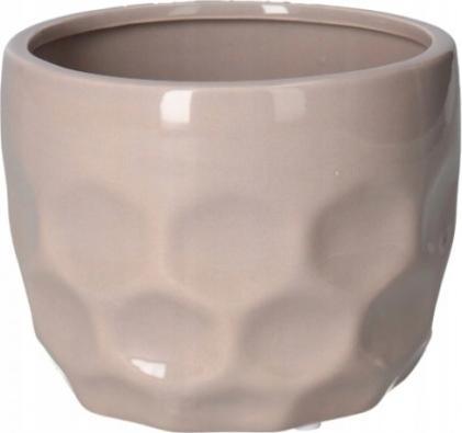 Polnix Doniczka ceramiczna na kwiaty 9,5 cm beżowa