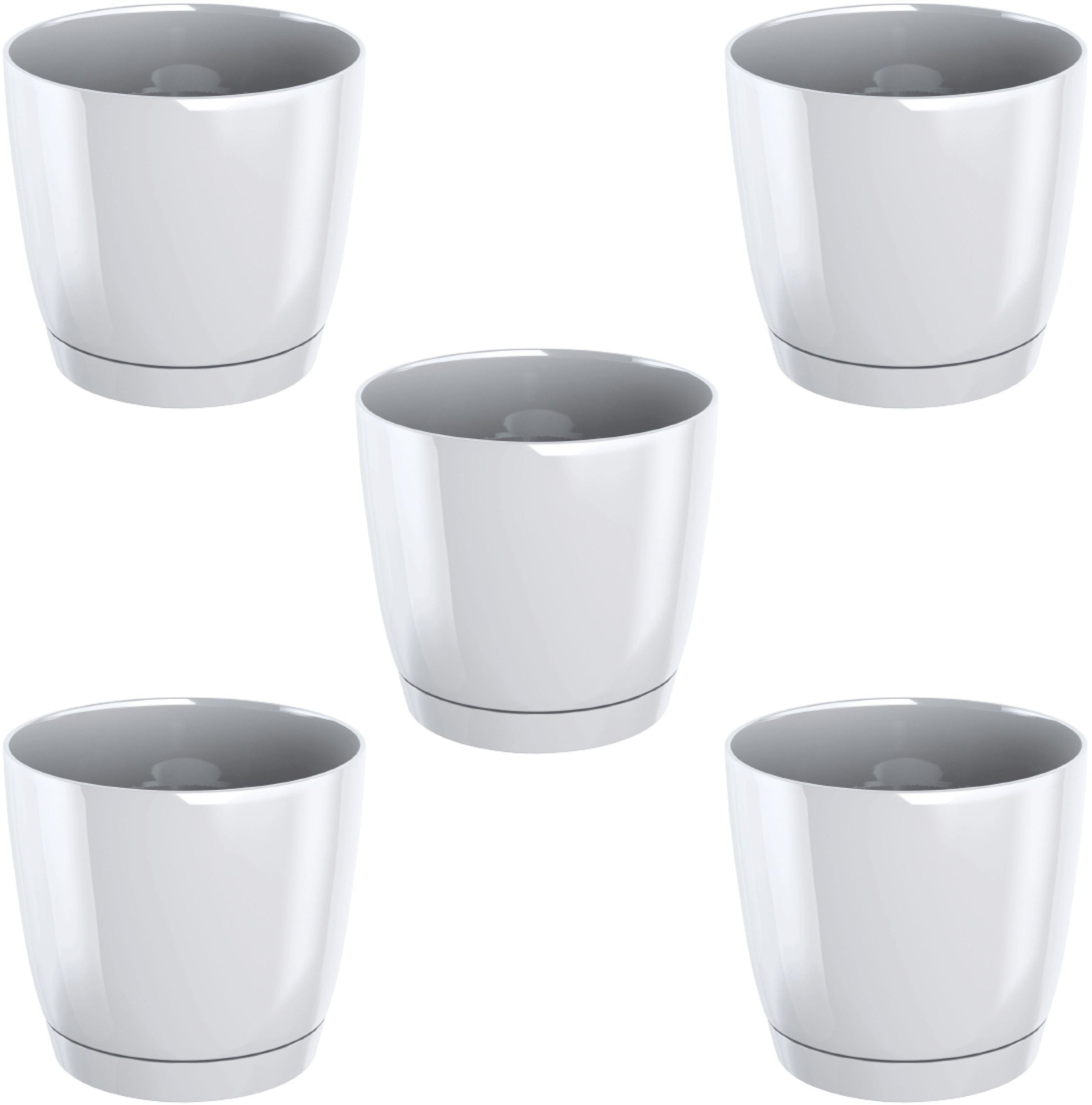 5x Doniczka okrągła DUOP210 Donica z podstawką