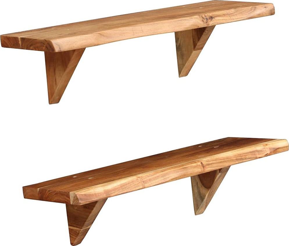 Elior Zestaw drewnianych półek ściennych - Clive 2X