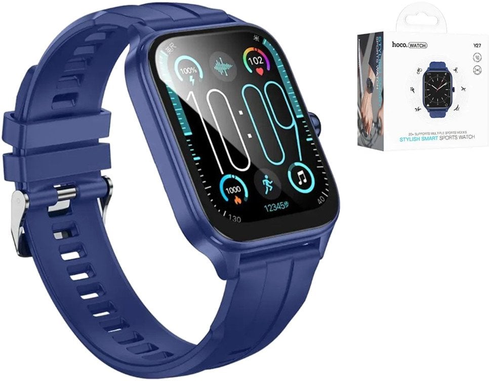 HOCO smartwatch z funkcją rozmowy Y27 niebieski