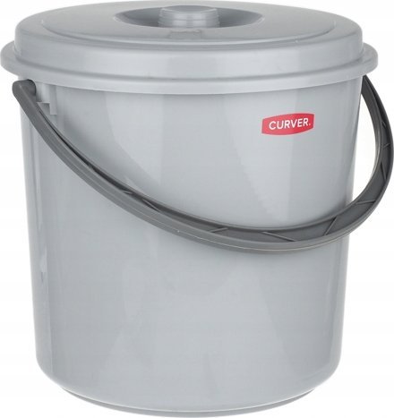 Curver CURVER WIADRO 12L Z POKRYWKĄ SZARE