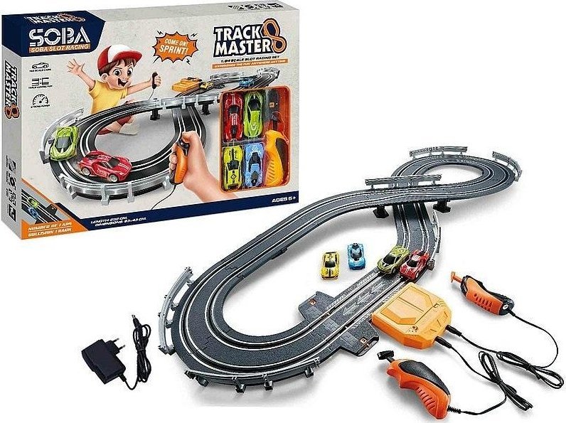 Tor samochodowy ?semka, 2 auta + ?adowarka 1:64