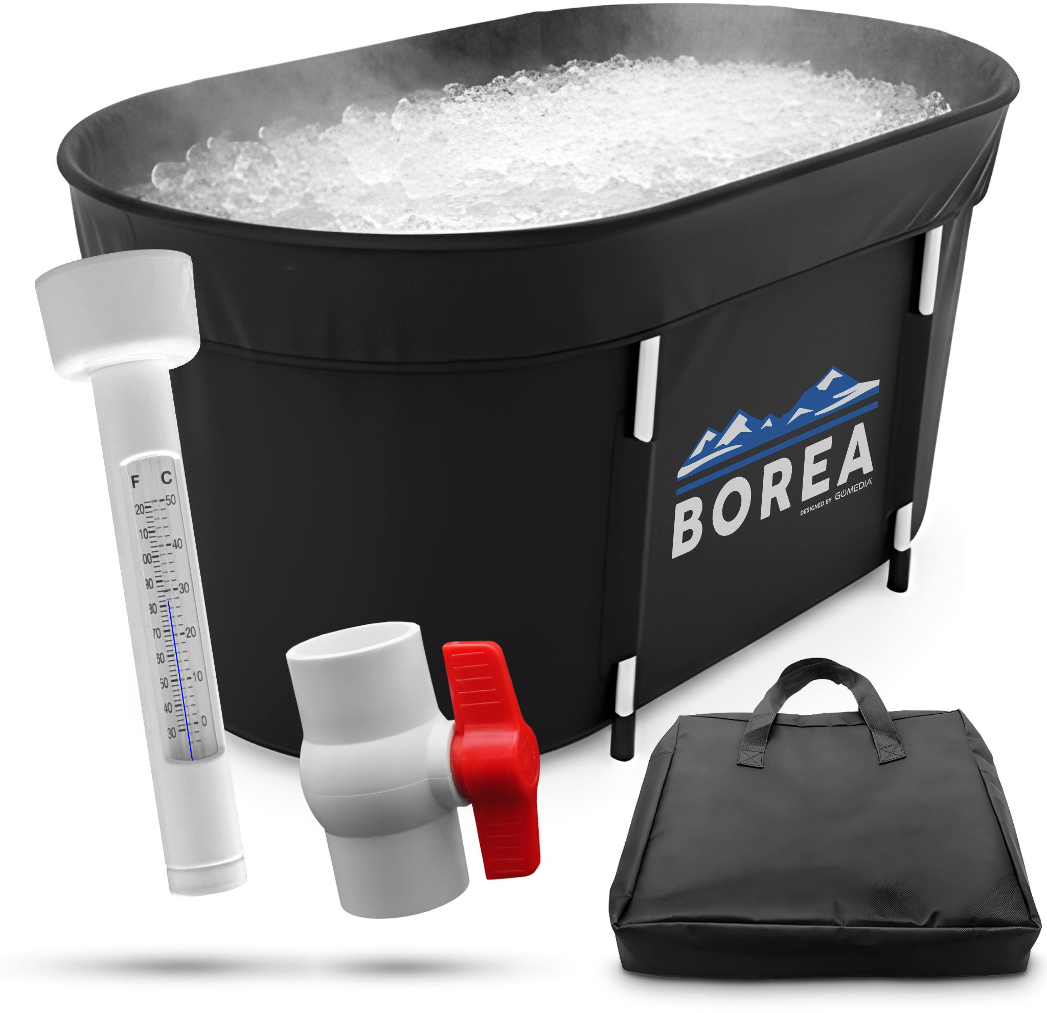 Wanna do Morsowania Składana Balia do Kąpieli Lodowej Basen 115cm Termometr