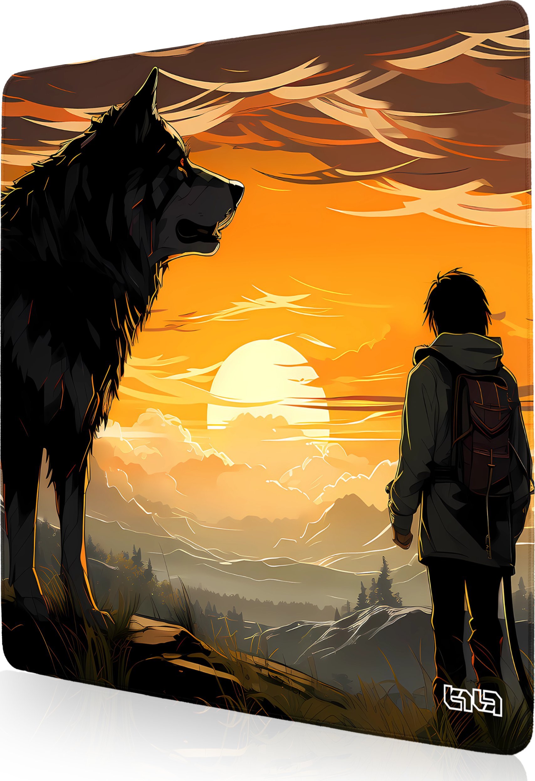 Podkładka Tilt PODKŁADKA GAMINGOWA Wilczy Obrońca 50x50 TILT Na biurko Duża Prezent