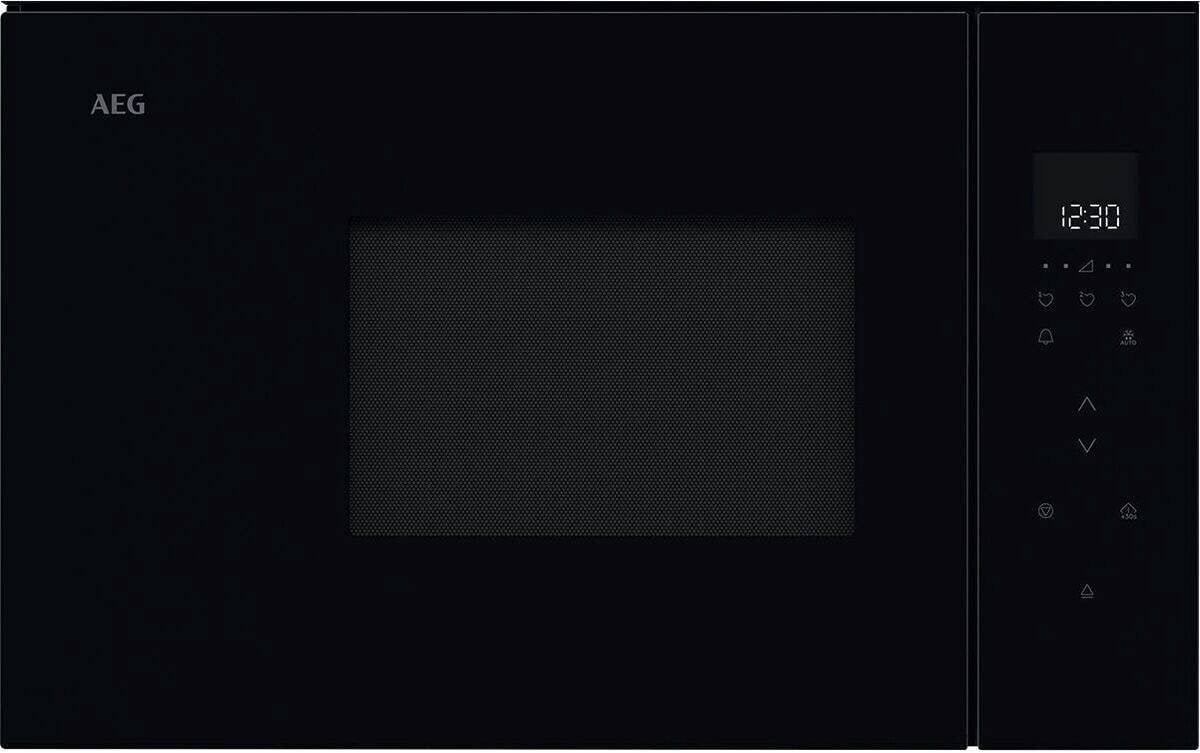 Juodos spalvos 36cm aukščio įmontuojama mikrobangų krosnelė AEG NMB6S171SB