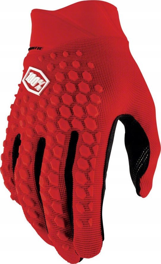 100% Rękawiczki 100% GEOMATIC Gloves Red - S (długość dłoni 181-187 mm) (NEW 2022)