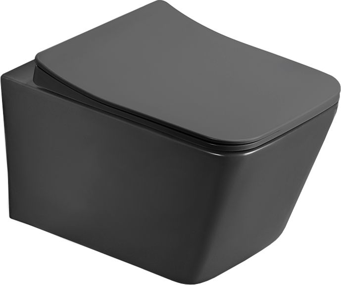 Miska WC Mexen Mexen Teo miska wc Rimless z deską wolnoopadającą slim, duroplast, szara ciemna mat - 30854071