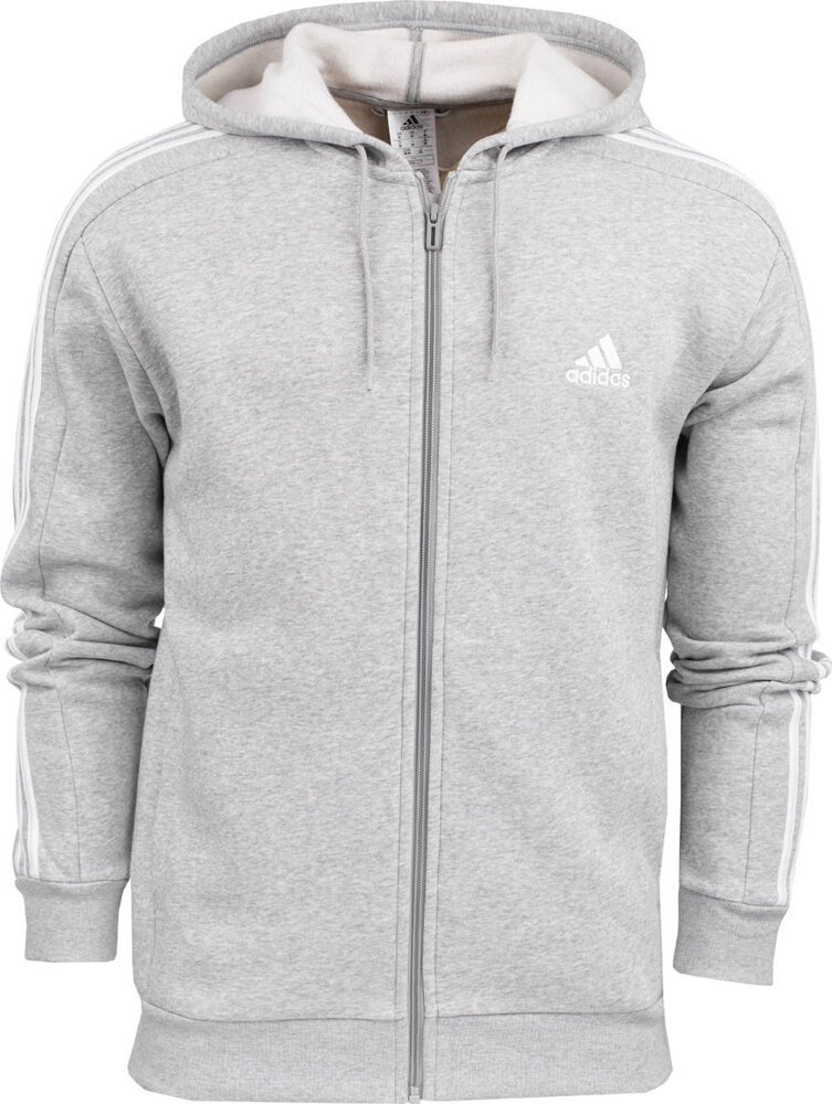 Adidas Bluza męska adidas Essentials Fleece 3-Stripes Full-Zip szara IJ6479 S