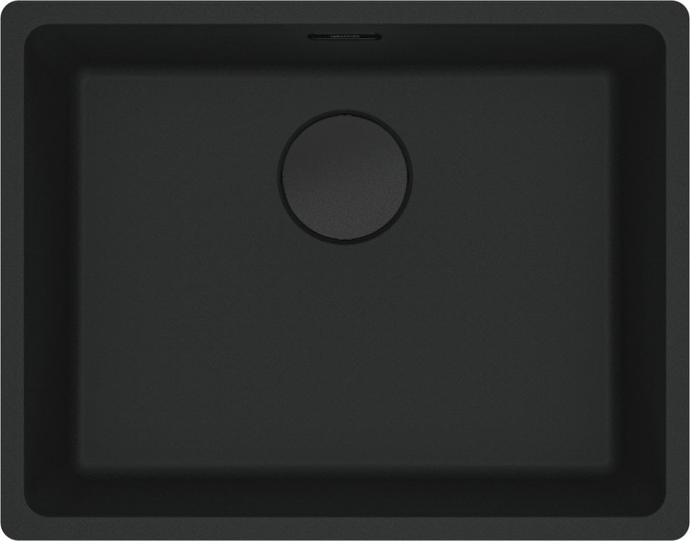 Zlewozmywak Franke Granitinė plautuvė Franke Maris, MRG 110-52, Juoda matinė, juodas ekscentrinis ventilis