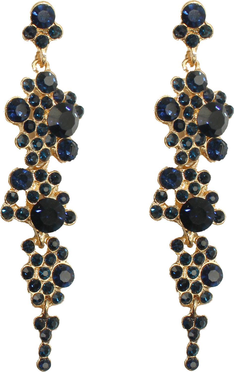 KOKONET Kolczyki wiszące cyrkonie grona długie wizytowe