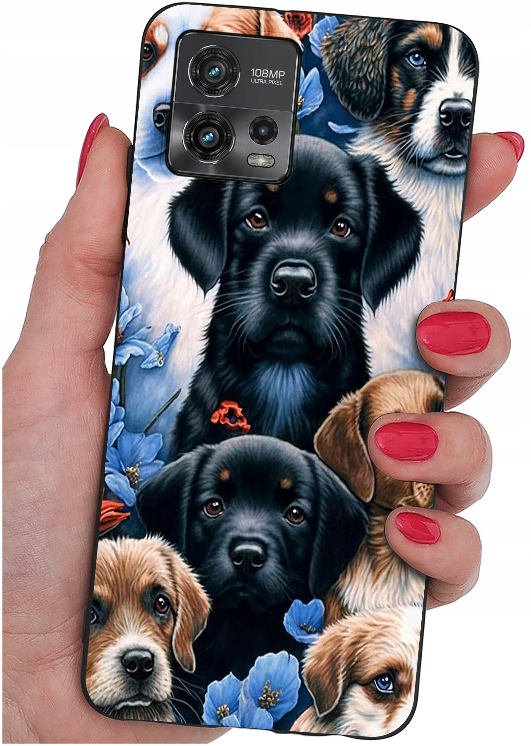 Etui do Motorola Moto G72 WZORY |SILIKONOWE MATT CASE + SZKŁO 9H