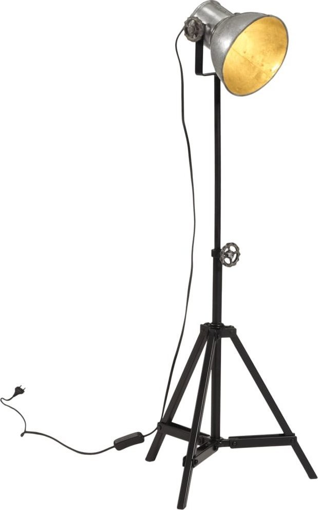 Lampa wisząca vidaXL VidaXL Lampa wisząca, 25 W, srebro vintage, 35x35x65/95 cm, E27